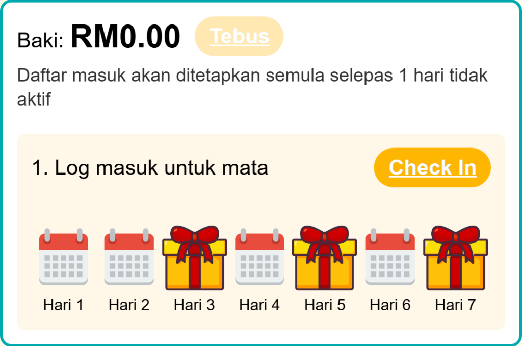 Bila2Cuci - Daily Check In Panel - bila2cuci0
